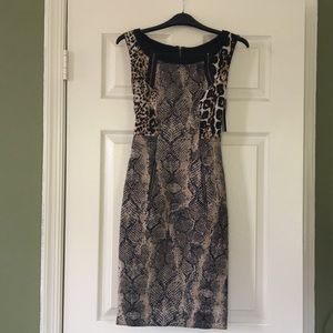 Mixed Leopard Print Dress